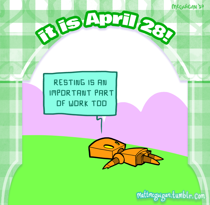 resting is an  important part of work too