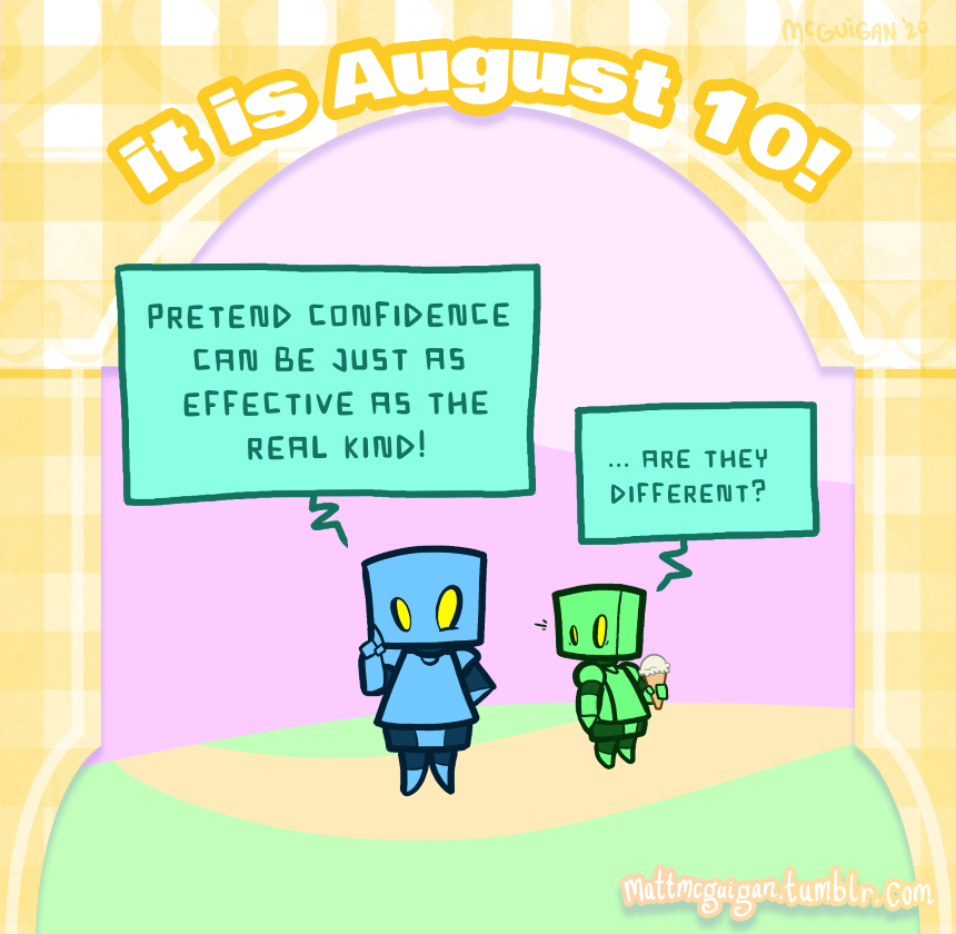 pretend confidence  can be just as  effective as the real kind! ... are they different?