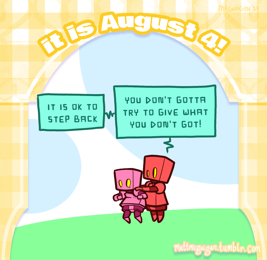 it is ok to step back you don't gotta try to give what you don't got!