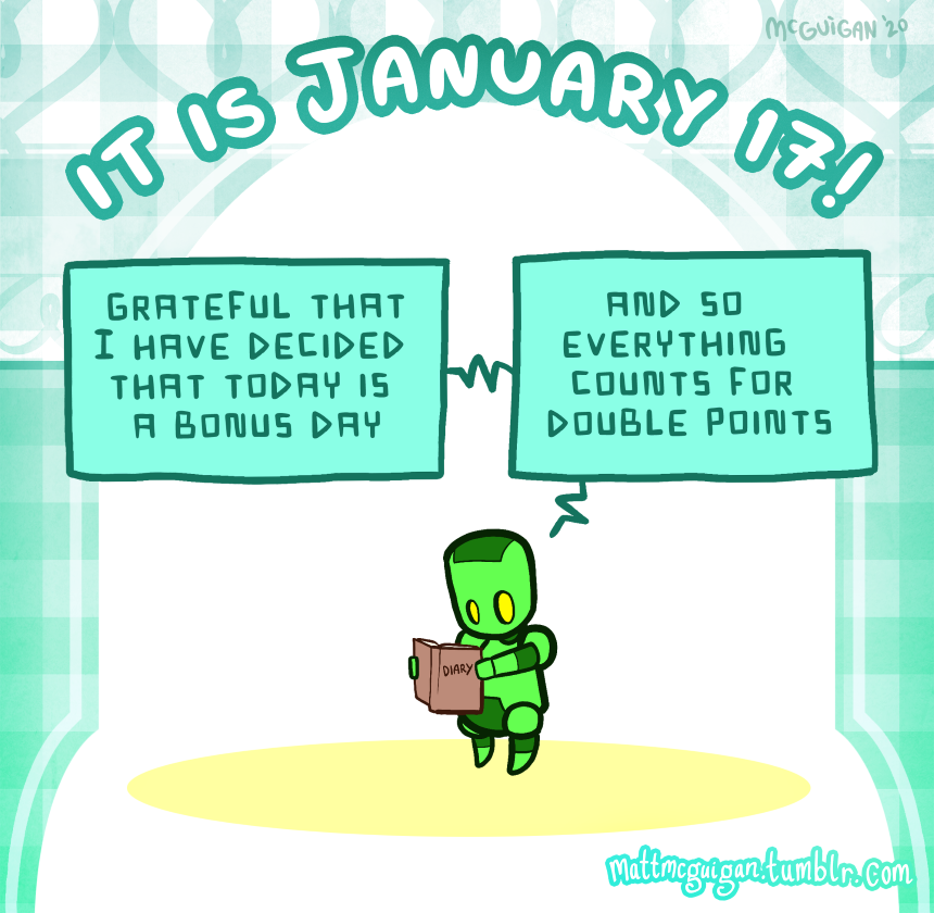 grateful that I have decided  that today is  a bonus day and so  everything  counts for  double points