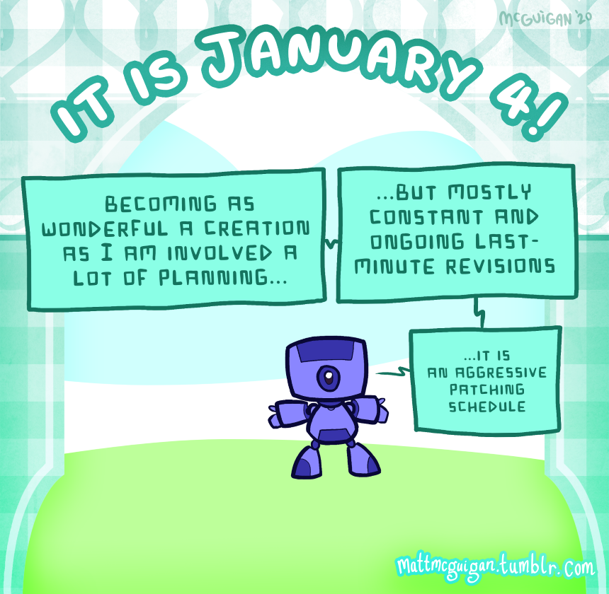 ...it is an aggressive patching schedule becoming as wonderful a creation  as I am involved a lot of planning... ...but mostly constant and ongoing lastminute revisions