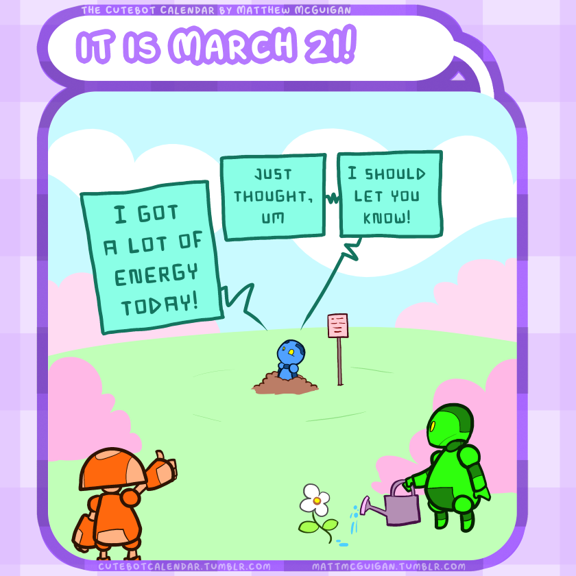 I got  a lot of energy today! just thought, um I should let you know!
