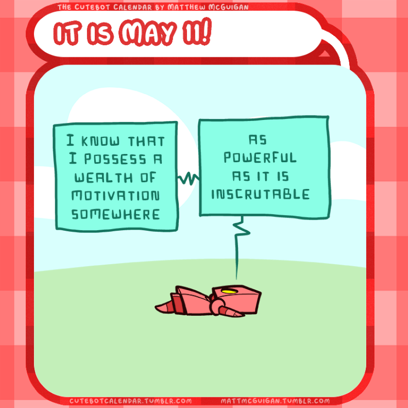 I know that I possess a wealth of motivation somewhere as  powerful as it is inscrutable