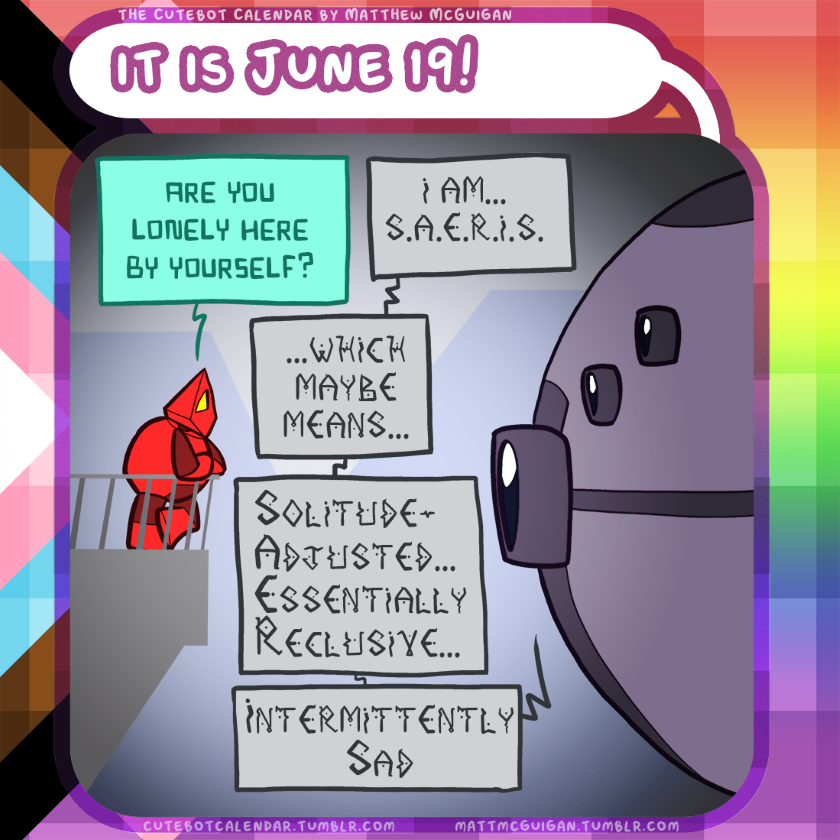 i am... s.a.e.r.i.s. ...which maybe means... solitudeadjusted... essentially reclusive...  intermittently sad are you lonely here by yourself?