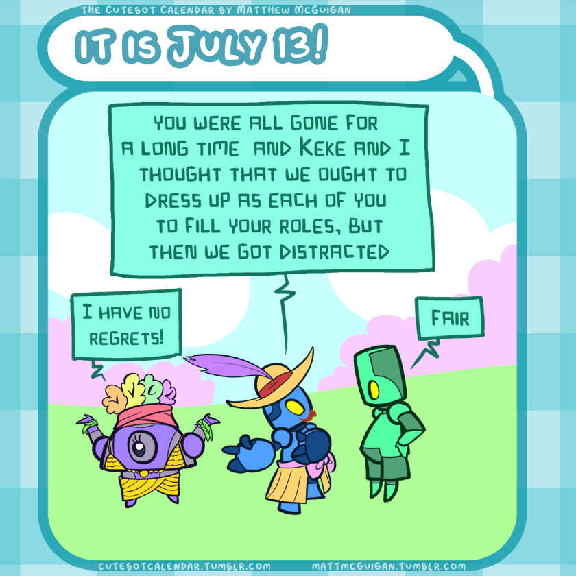 you were all gone for  a long time  and Keke and I   thought that we ought to dress up as each of you  to fill your roles, but then we got distracted fair I have no regrets!