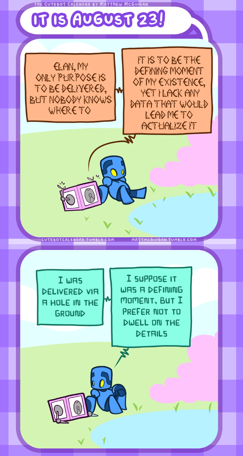 Elan, my only purpose is to be delivered, but nobody knows where to...