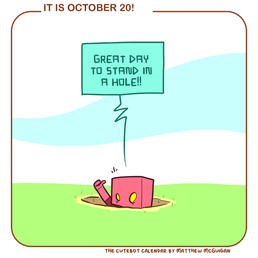 great day to stand in a hole!!