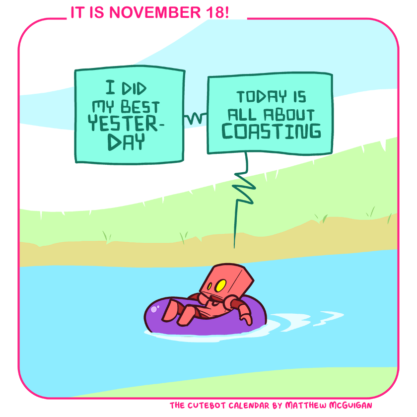 I did my best YESTERDAY today is all about COASTING