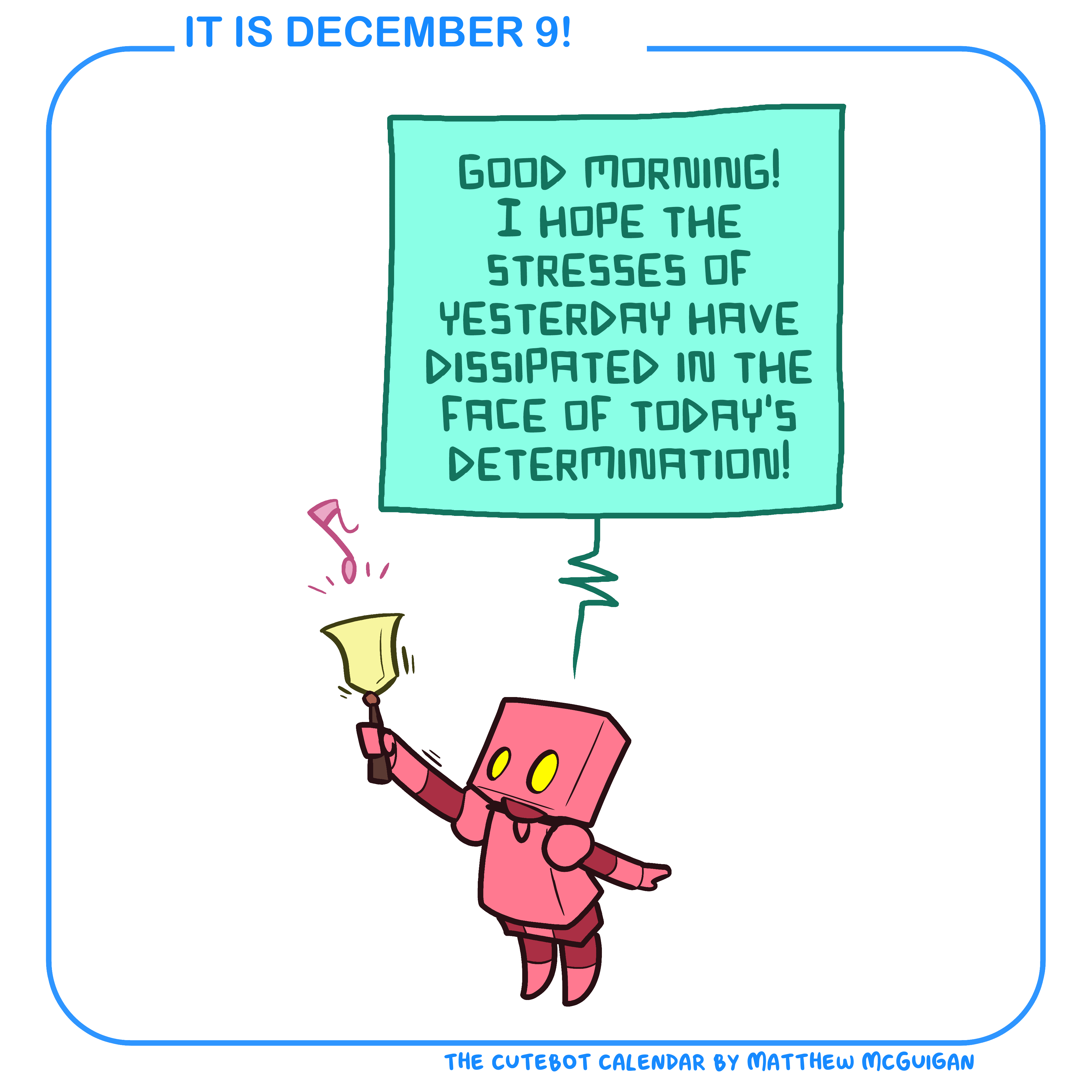 good morning! I hope the stresses of yesterday have dissipated in the face of today's determination!