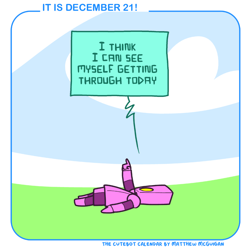 I think I can see myself getting through today