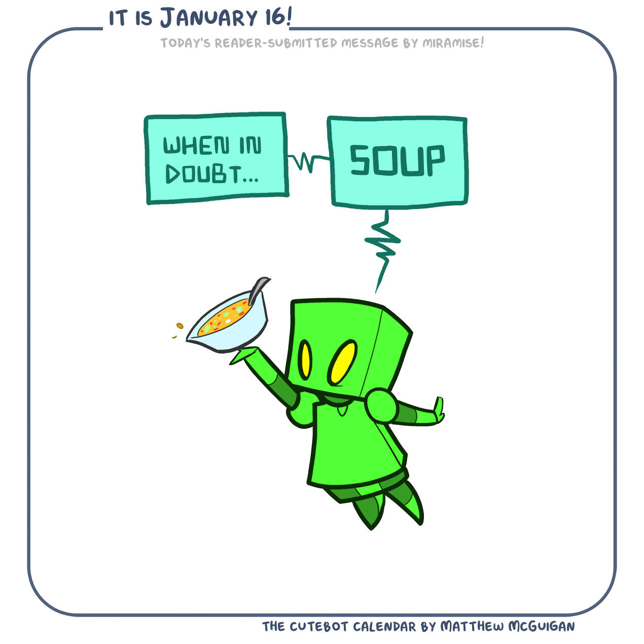 when in doubt... SOUP Submitted by miramise!