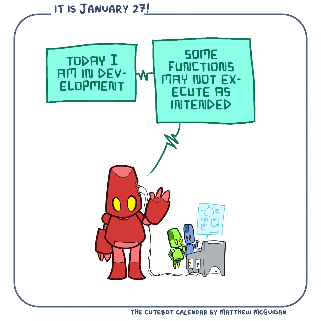 today I am in development some functions may not execute as intended