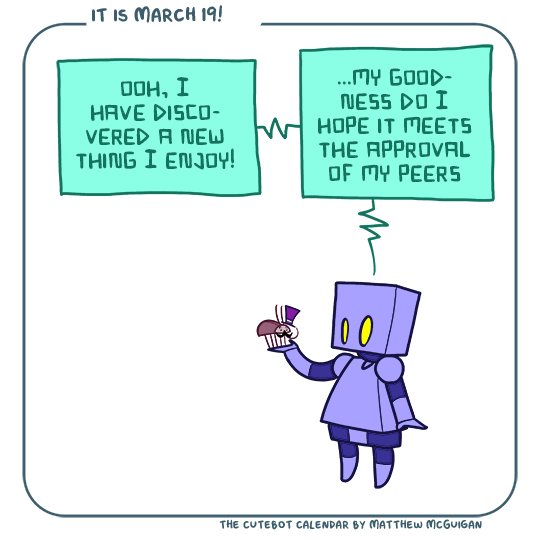 ooh, I have discovered a new thing I enjoy! ...my goodness do I hope it meets the approval of my peers